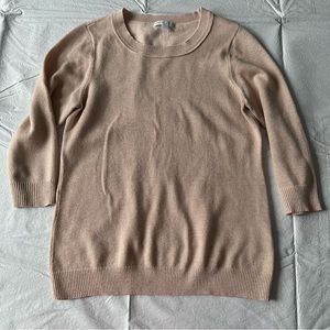 Pink Shimmer 3/4 Sleeve Sweater